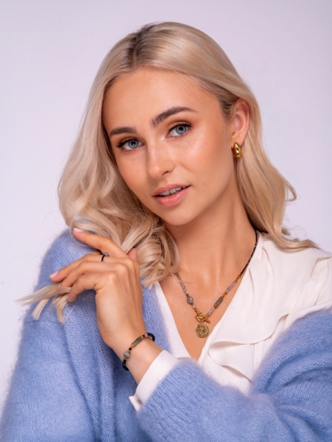 Naszyjnik UWAŻNOŚĆ (spinel, labradoryt, hematyt)